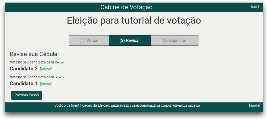 Revisão das escolhas feitas Revisão das escolhas feitas