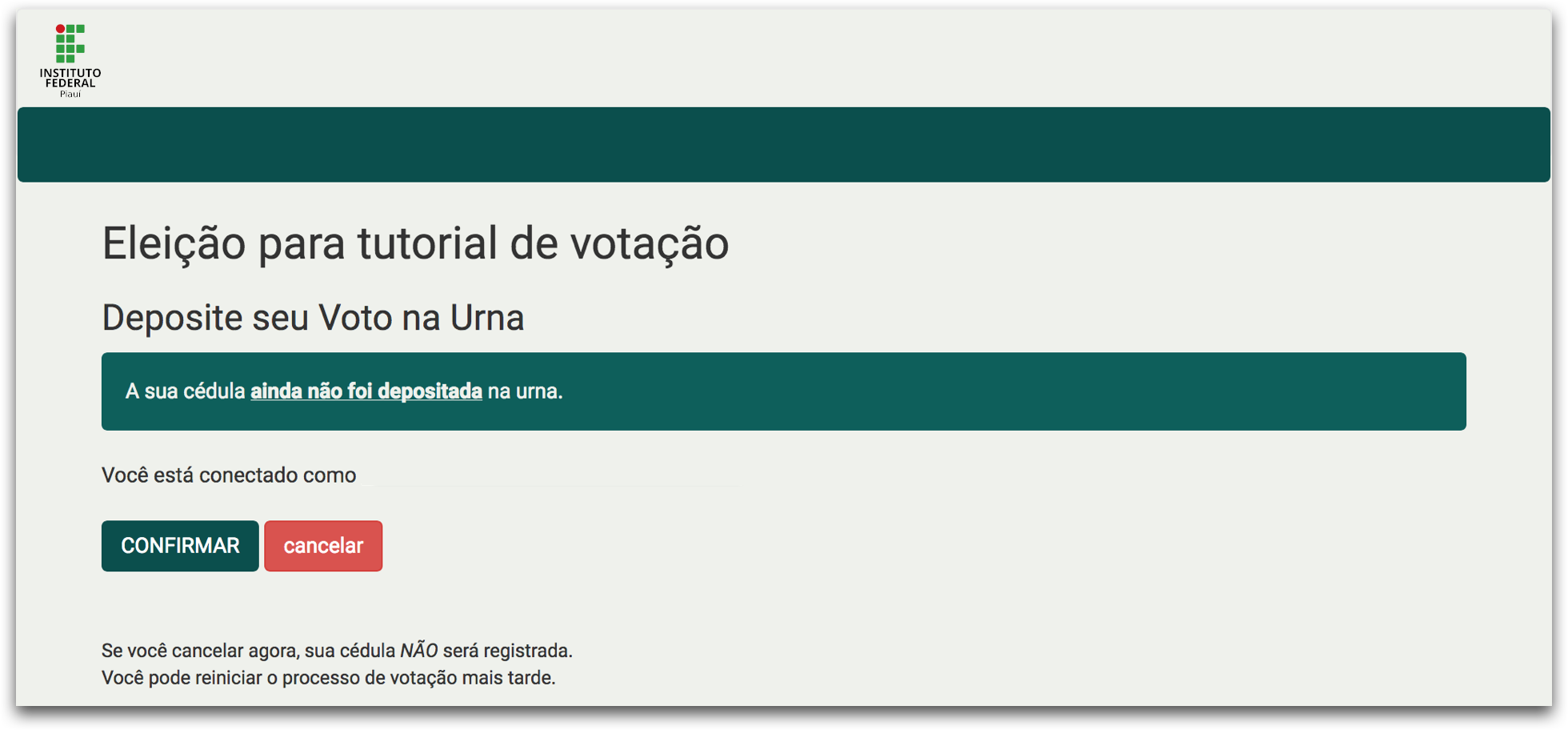 Última chance antes de depositar a cédula na urna Última chance antes de depositar